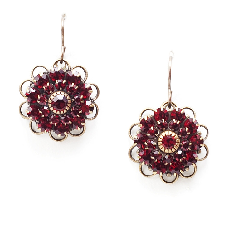 Ruby Lace Love Drops Earrings