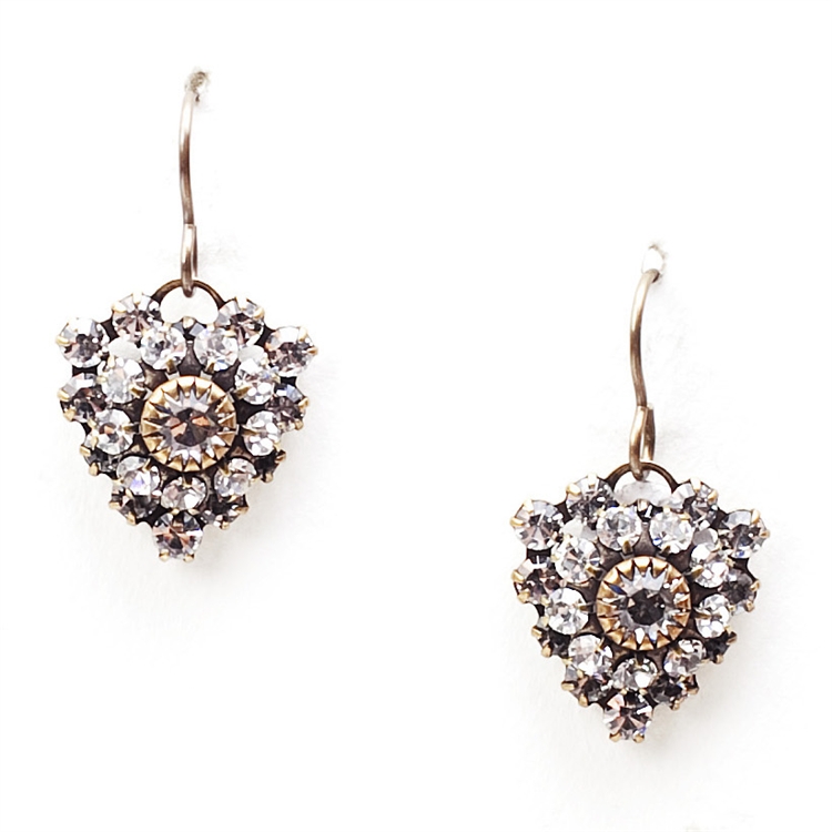 Crystal Heart Love Drops Earrings