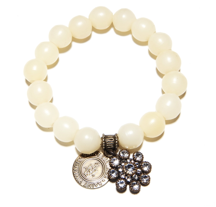 Snowflake White Love Cures Bracelet