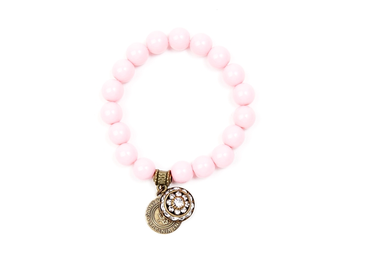 Pink Corinne Stretch Love Cures Bracelet