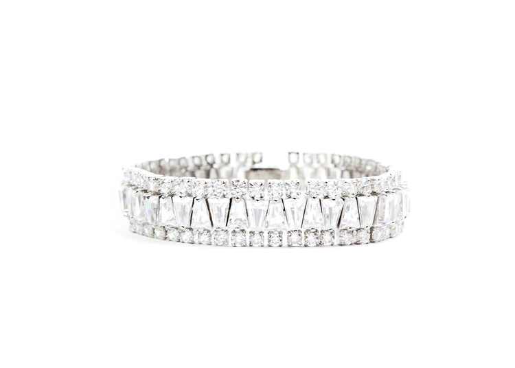 SV Couture Tapered Baguette Bracelet