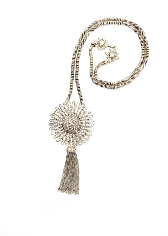 SV Couture Sunburst Tassel Necklace